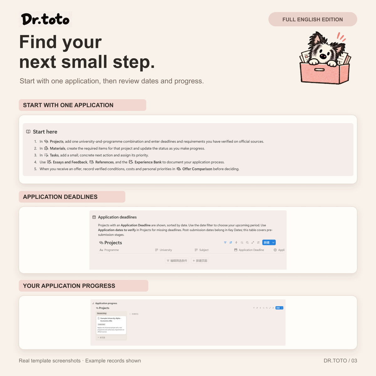 UK University Application Planner — Notion Template · Full English Edition